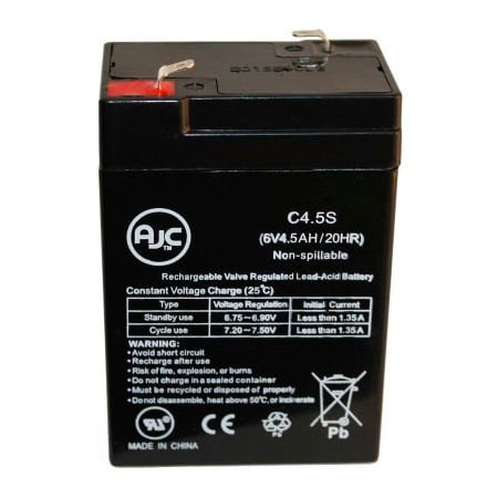 Battery Clerk AJC Mule 730001 6V 4.5Ah Sealed Lead Acid Battery 730001-Mule-6V-4.5Ah-SLA